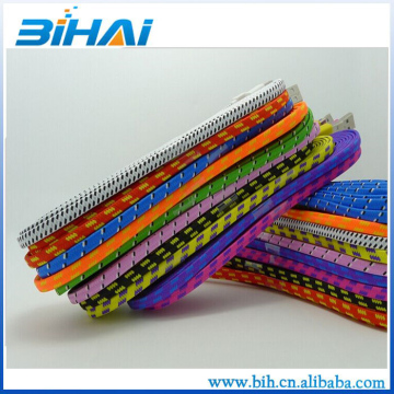 Durable fabric braided cable for iphone 4 charger cable for iphone 4S 10 colors available