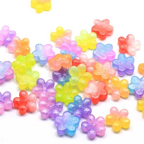 Wholesale 3D Gradient Flower Resin Cabochon Flatback Charm For Diy Craft Jewelry Accessory