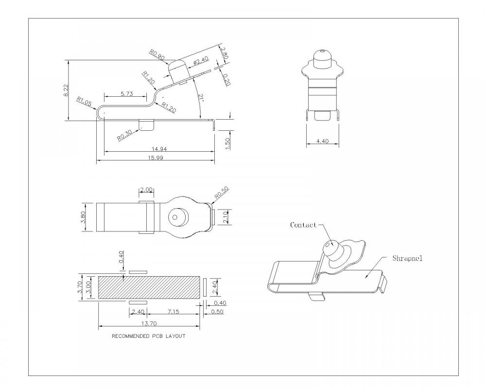 SF-160-XAX-22 นิ้วสปริง L 16.0 มม.