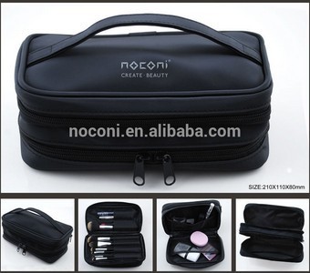Noconi Professional cosmetic bag Oxford fabric two layer travelling makeup bag