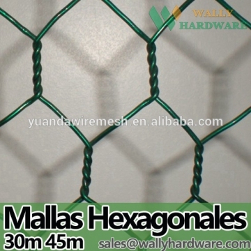 malla hexagonal de plastico