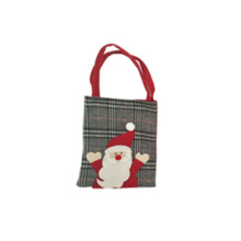 plaid christmas holiday gift bags christmas non woven bag christmas decoration gift idea