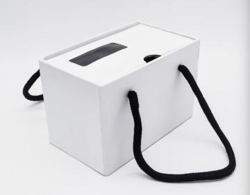 White Gift White Necktie Box With Handle