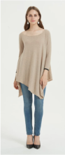 luxury pure cashmere women poncho