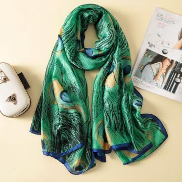 Imitation silk scarf sun block beach towel