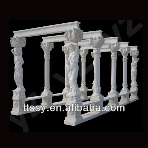 Outdoor marble statuary gazebo pavilion