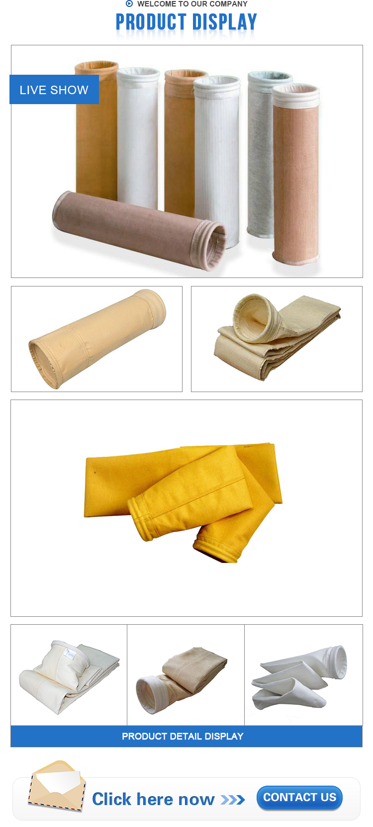 Ptfe Coated Aramid Dust Filter Bag With Ptfe Coated