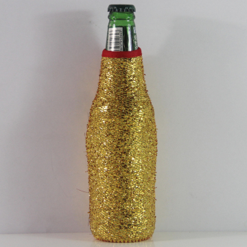 Shining Golden Neoprene Beer Bottle Holders