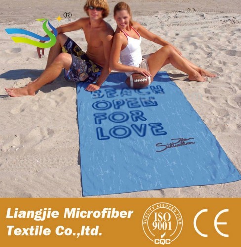 2016 custom microfiber printed towel beach round