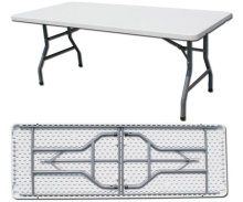 High Quality, Heavy Duty 6ft Plastic Folding Table and Bench Set - Perfect for Restaurants and Beer Gardens