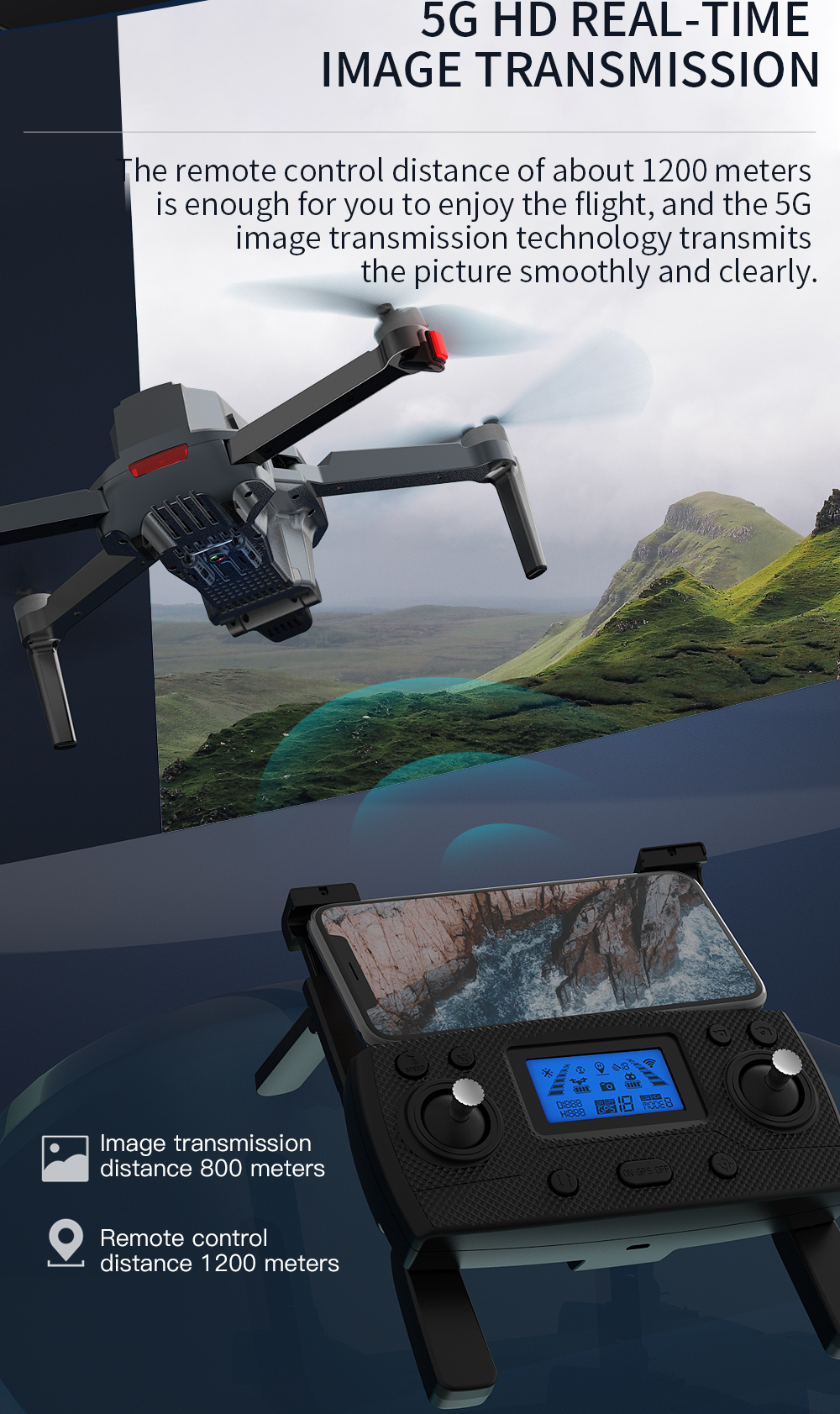 ZLL SG907SE Electrically adjustable camera brushless UAV HD 4K aerial photography remote control aircraft four axis aircraft