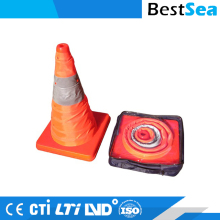 LED light traffic cone folded, convenient collapsible cone