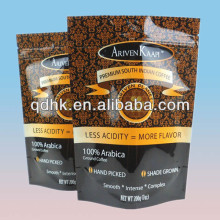 Design foil plastice wholesale coffee bag with valve