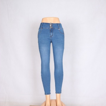 Damen hohe Taillenjeans Alltags lässige Großhandel Jeans