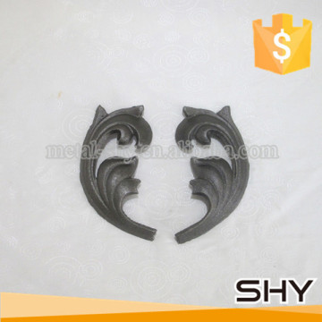 ornamental casting steel leaves ,metal leaf ornament