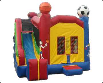 Commercial Football Games Inflatable Bouncy House Combo Jumper Slide
