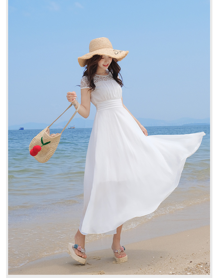 White chiffon Dress