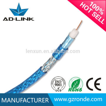 Best quality Cu conductor coaxial cable rg 6 cable 1000ft