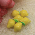 Wholesale 3D Lemon Resin Charms Kids Fashion Necklace Jewelry Making Accessory Dollhouse Toys Gifts