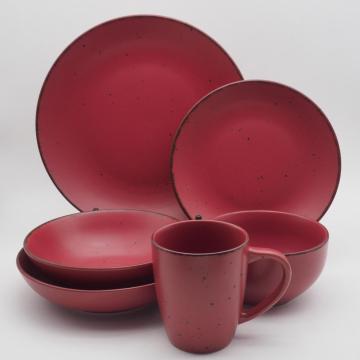 Attractive colorful color glaze stoneware dinner set/ceramic dinner set