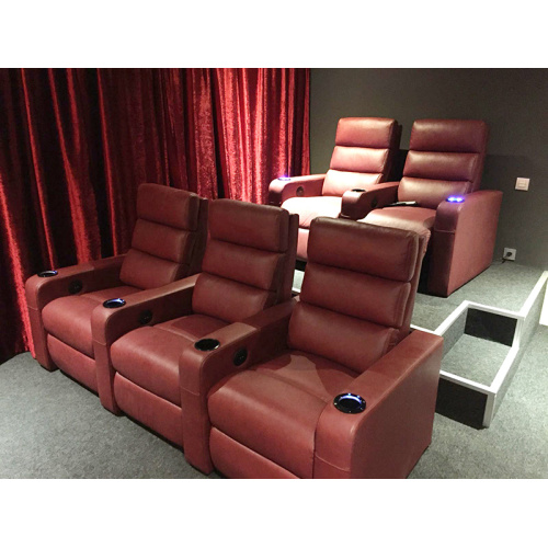 I Shaped Leather Cinema Reclinable Sofa