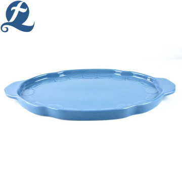 Baking ware copper grain ceramic bakeware with binaural