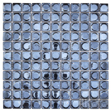 Square black glass backsplash