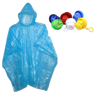 colorful PE rain poncho