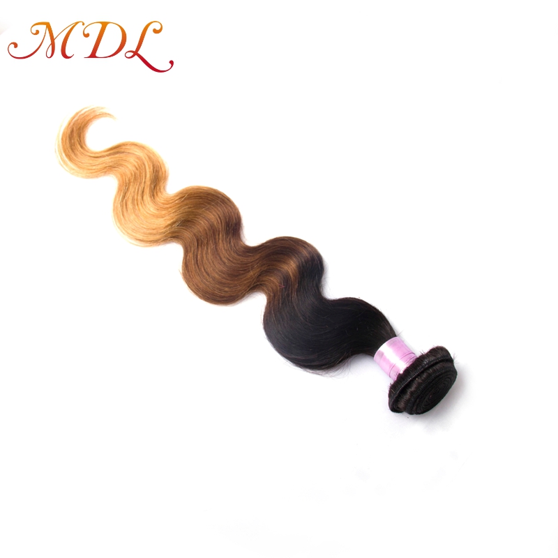 Hot Sale 1b 4 30 ombre color body wave hair bundles 3 tone human hair 1b 4 30 body wave hair