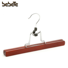 Natural Solid Wooden Collection Slack Hanger, Wood Skirt Hangers, Natural Polished