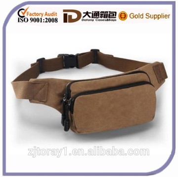 Men's Khaki Vintage Canvas Waist Bag Canvas Belt Pouch