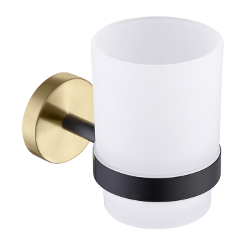 Gold Black Tooth Brush Holder