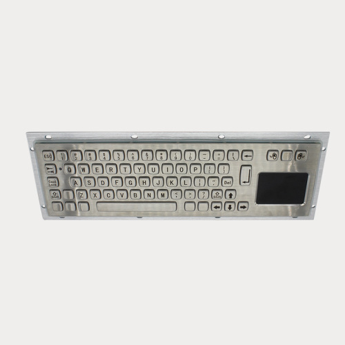 Teclado de metal resistente con almofada táctil