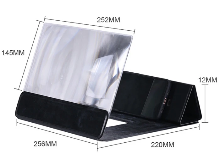 High Quality Leather 12 Inch 3D Smartphone Screen Magnifier