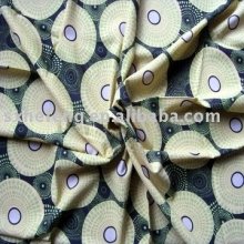 printed linen/rayon with circle design fabrics