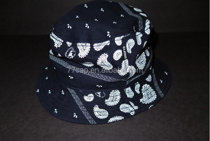 Foldable Quality Big Brim Plain White Cotton Custom Bucket Hat with String