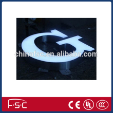 Front acrylic face lit led letter signs