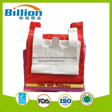 Colorful T-Shirt Bag Carrier Bag Plastic Mulch Film Grocery Bag