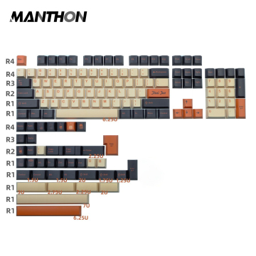 GMK Thai Tea Keycaps Dye Sublimation PBT Keycap Set