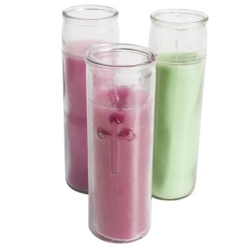 Religious glass jar 7 day candles picture