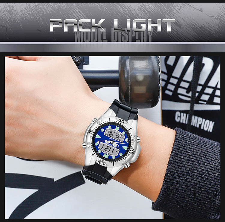 Sanda 3009 Military Relogio LED Watch Clock Alarm Water Proof 2021 Digital Analog Watches Men