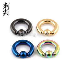 Titanium Anodized 4G Heavy Gauge Captive Bead Ring