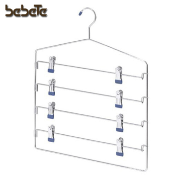 4 Tier Metal Trousers Hanger with Clips