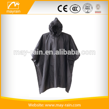 100% Polyester Black Color Military Poncho