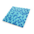 Mosaïque de tuile de verre de blues mixte pour la piscine