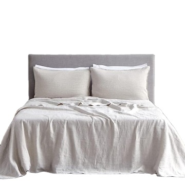 Pure French Linen Bed Sheets Set 170 GSM Stone Washed Linen Bed Sheet Set