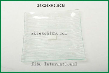 square clear glass dinner plates for promotion