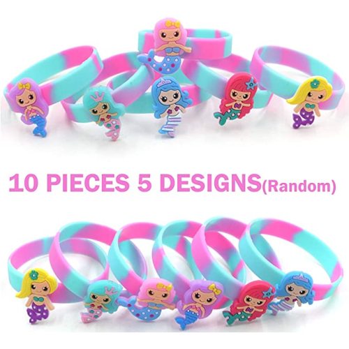 Mermaid Silicone Wristband Bracelets for Kids Adults