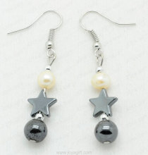 hematite star earring