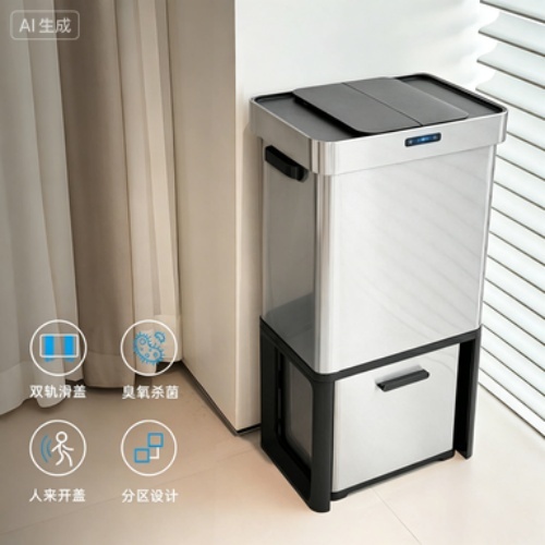 Customizable Smart Sensor Trash Can 50L 68L for Commercial Spaces